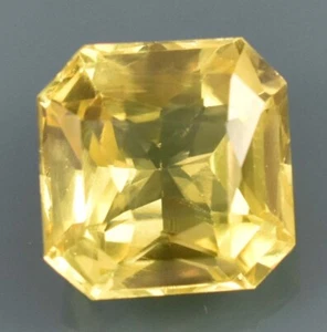 Natural 12.30Ct Yellow Montana(USA) Sapphire Certificate Loose Gemstone - Picture 1 of 4