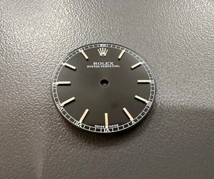 Original Dial Rolex Oyster Perpetual 24mm Black, Silver Baton Index - Quadrante - Imagen 1 de 3