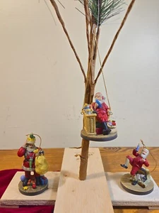 Vintage Set Of 3- 1994 Norman Rockwells Celebration Of Santa Ornaments - Picture 1 of 9
