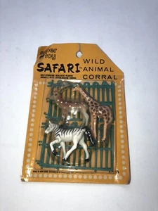 VTG Super Toy Plastic Safari Wild Animal Corral Set MIP Hong Kong 2” - Picture 1 of 1
