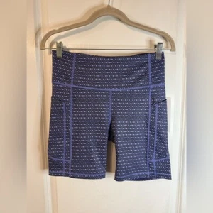 NWT Athleta Women’s 7” Purple Ultimate Stash Monogram Shorts - Size Medium - Picture 1 of 7