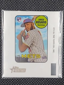2018 Topps Heritage Amed Rosario 1969 Topps Decal #8 - New York Mets - Picture 1 of 2