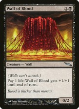 1X Wall of Blood - Mirrodin - FOIL EX MTG CARD