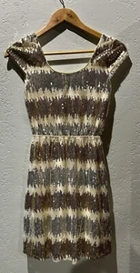 NWT rue 21 Formal Dress Size Medium Gold Silver Sequins Prom Homecoming Party - Picture 1 of 5
