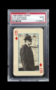 PSA 9 MINT 1966 GREEN HORNET PLAYING CARD 5 OF DIAMONDS (BRUCE LEE) - Picture 1 of 1