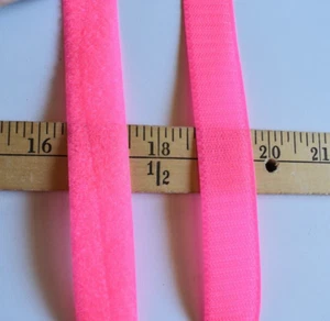 HOT PINK   HOOK & LOOP  SEW-ON  TAPES  1 "  WIDE     BY THE YARD - Picture 1 of 2
