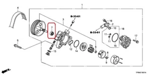 Sello de eje original Honda 91249-R40-A01, bomba PS 2008-2012 Accord 2,4 L - Imagen 1 de 3