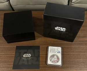 2017 Niue $5 2oz Fine Silver coin Star Wars DARTH VADER UHR NGC PF70 FR UC - Picture 1 of 4
