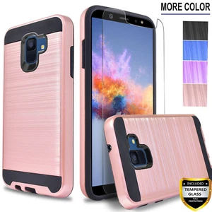 For Samsung Galaxy A6 J4 Plus J2 Core Shine Pure Case +Tempered Glass Protector - Picture 1 of 29