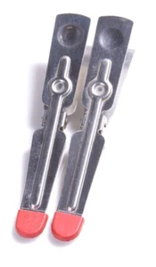 SET 2x PAPIERKLAMMER FOTOLABOR EDELSTAHL MIT GUMMISPITZE ##08## - Bild 1 von 1