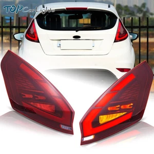VLAND Red Lens LED Tail Lights For Ford 2008-2019 Fiesta Hatchback W/Sequential - Picture 1 of 16