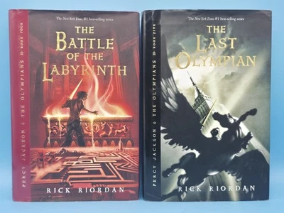 Percy Jackson Battle of the Labyrinth & Last Olympians HC First Edition Riordan - Image 1 of 4