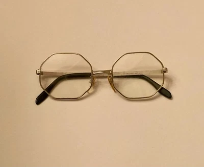 Marco de gafas vintage Italia octágono ADENSCO - ALLEGRA 48-20 metal tono plata Foto 1 de 4