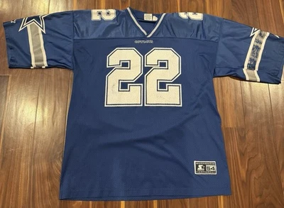 Camiseta deportiva vintage 1995 Starter Emmitt Smith Dallas Cowboys talla 54/XXL - Hecha en EE. UU. Foto 1 de 4