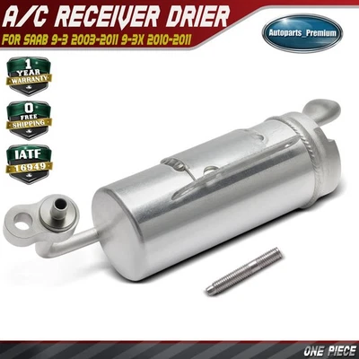 Secador receptor de aire acondicionado de aluminio para Saab 9-3 2003-2011 9-3X 2010-2011 transmisión manual Foto 1 de 4