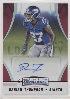 2016 Rookies & Stars Rookie Longevity Signatures Red /25 Darian Thompson Auto RC - Image 1 of 2