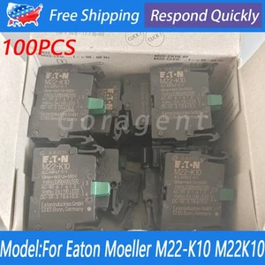100 x M22-K10 For EATON MOELLER Auxiliary Contact, M22K10, NEW in Factory Box - Picture 1 of 6