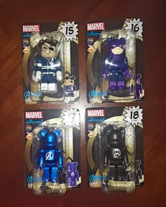 4 MARVEL AVENGERS 2012 BE@RBRICK FIGURES KEYCHAIN COLLECTION #15, 16, 17, 18 - Picture 1 of 3