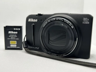 [Near Mint] Nikon COOLPIX S9700 16.0MP Black Compact Digital Camera From Japan - Image 1 of 4