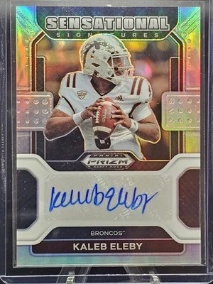 Kaleb Eleby 2023 Panini Silver Prizm Sensational Signatures Football Card SS-KEL - Image 1 of 2