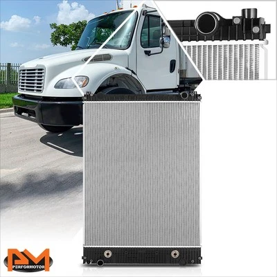 Radiador de aluminio de 2 filas para 10-13 Freightliner Business Class M2 106 112 108SD Foto 1 de 4