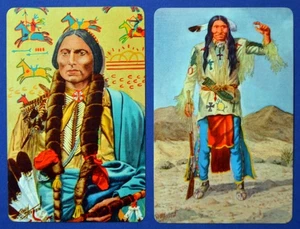 Lot of 2 BRAVES OF INDIAN NATIONS Cards Incl #1 (F279-8), 1956 Quaker Oats - Picture 1 of 2