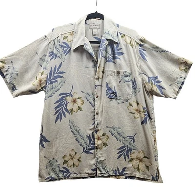 VTG Boca Classics Island Wear Hawaiian Shirt Mens Medium Blue 100% Silk - Image 1 of 4