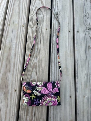 Carteira tiracolo Vera Bradley pirueta rosa alça removível excelente forma - Imagem 1 de 4