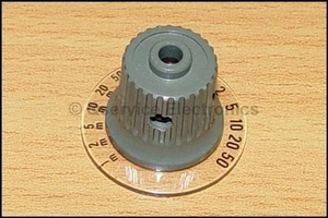 Tektronix Q000737 Prüfgeräteknopf grau mit Zifferblatt markiert 1m bis 50 KOSTENLOSER VERSAND - Bild 1 von 3