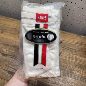 Vintage Hanes 2-Pack Briefs Men's 42 Double Seat Underwear 70s NOS - SEE PHOTOS - Picture 1 of 9