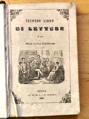 Secondo libro di letture ad uso delle scuole elementari  Genova 1855 - Immagine 1 di 4