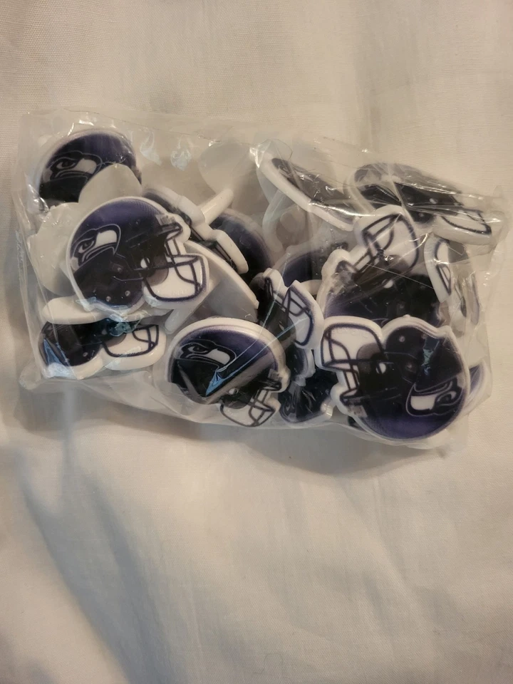 Seattle Seahawks Plastic Cupcake Rings - Image 1 of 1