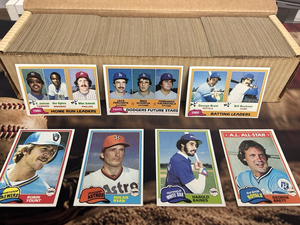 Conjunto completo de beisebol 1981 Topps #1 - 726 - Raines Valenzuela Ryan Yount (NM) - Imagem 1 de 4