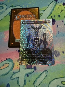 Spot Foil DIY Demonic Tutor Full Art Foil Mtg Playtest Card - Picture 1 of 3