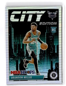 2023-24 Hoops Premium Stock Brandon Miller RC #12 City Edition Silver Prizm - Picture 1 of 2