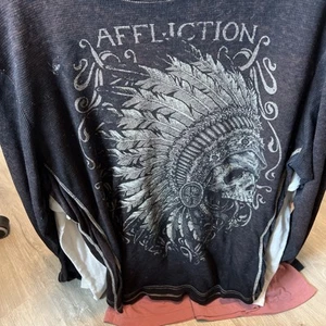 Men’s Large Affliction Shirt - Picture 1 of 3