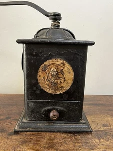 Antique Tiger No 100 Metal Coffee Grinder Bronson Walton Co. Cleveland Ohio - Picture 1 of 10