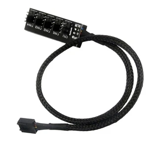 PWM-Lüfternaben-Splitterkabel für Computergehäuse, 4-poliger und 3-poliger - Afbeelding 1 van 3