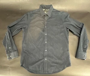 Banana Republic Men's Long Sleeve Slim Fit Shirt Medium Navy Blue Gray - Picture 1 of 14