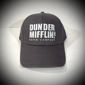 New DUNDER MIFFLIN HAT dark gray Structured ADULT men/women The Office TV Show - Picture 1 of 6