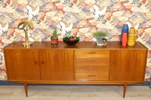 edles 60er Jahre Sideboard danish design Stil Teak 210cm mid century retro 60s - Bild 1 von 10