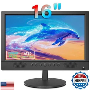 Jexiop 16 inch Flat Screen TV,Small TV with Remote Control-Perfect Full HD 10 - Picture 1 of 5