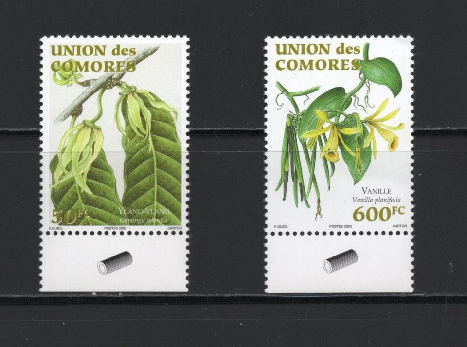 R9504 Comoros 2003 flora flowers 2v. MNH - image 1 of 1