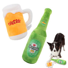 Pet toys sound plush pet toys bite resistant dog toys beer bottles beer cups