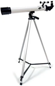 Refractor Telescope 100x Magnify 50mm Aperture 600mm Focal Length With Tripod - Picture 1 of 8