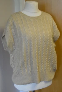 Women's Cupcakes & Cashmere Small Cable-knit Tan Preppy Vest Size X-Large - Picture 1 of 7