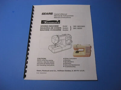 Kenmore 385.18630890  Sewing Machine Manual - Printed - Image 1 of 4