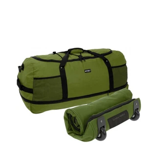 Große FALTBARE Rollenreisetasche Reisetasche 1400g 140 L Dehnfalte olive  "SUPA" - Bild 1 von 5
