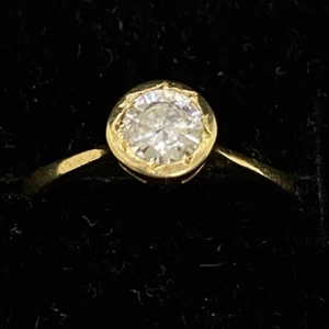 Anello Vintage - Joe Melamed (Jayem), Oro 9K, Diamante 0,31ct G/VS2, Certificato SGL - Foto 1 di 6
