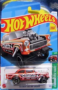 Hot Wheels 2024 Custodia principale C"" '55 Chevy Bel Air Gasser"" HW rake inverso 2/5 - Foto 1 di 2
